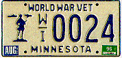 MN WWII Vet Plate
