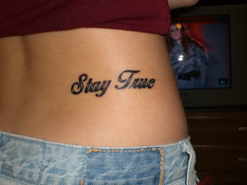 it says stay true and i got it for my 19th birthday this past march. i cant 