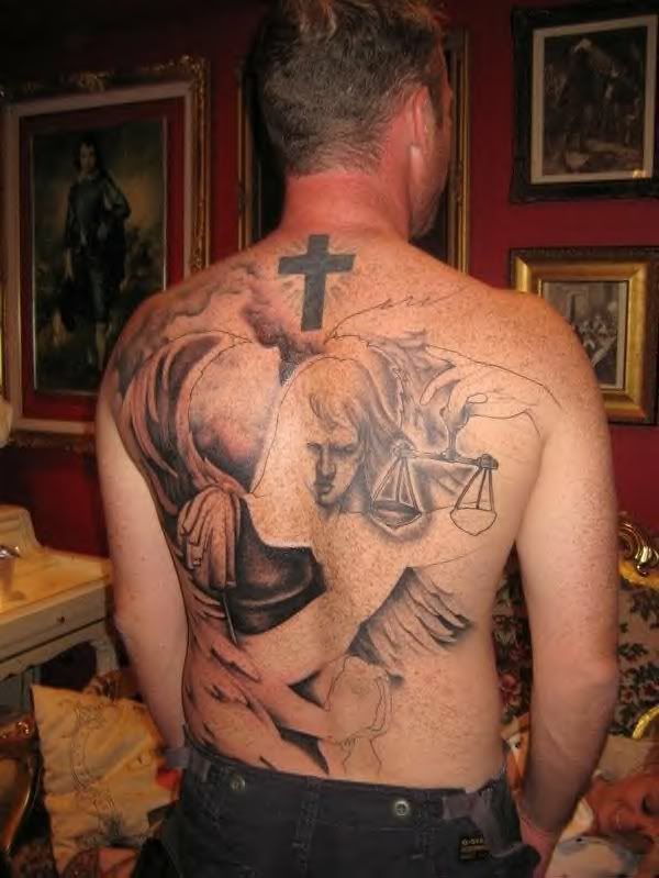 it's a tattoo of St. Michael,