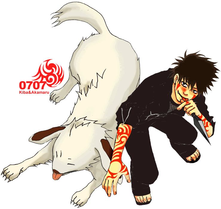 kiba0707.gif akamaru and kiba image by sesshoumarulover