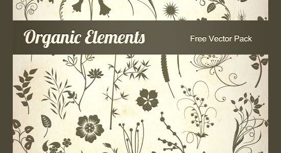 Free Download Organic Vector Elements in EPS (80 Vector Files)
