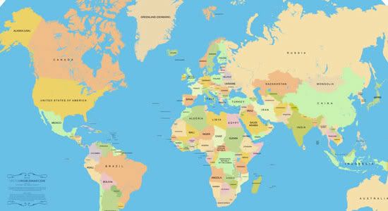 Free Download Accurate Vector World Map