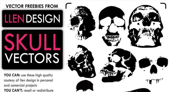 Free Download Free Skull Vector Pack