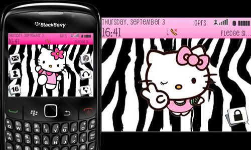 Zebra Hello Kitty Theme – BlackBerry Curve 8520 (Gemini) Themes
