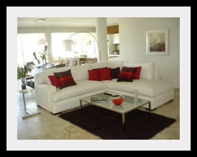 living room in penthouse downtown Playa del Carmen