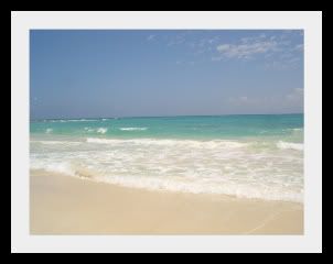 Beatiful sandy beaches in Mareazul, Playa del Carmen Mexico