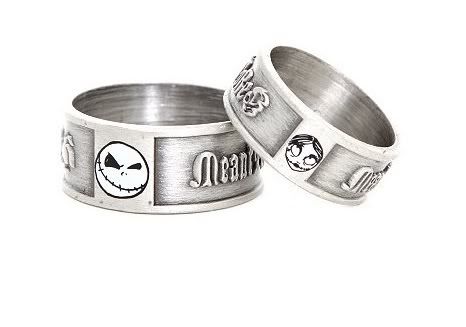 Details about Nightmare Before Christmas JACK SALLY HIS HERS RING SET