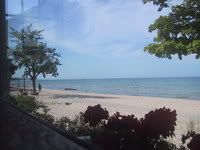 View of Lake Michigan out the cottage window