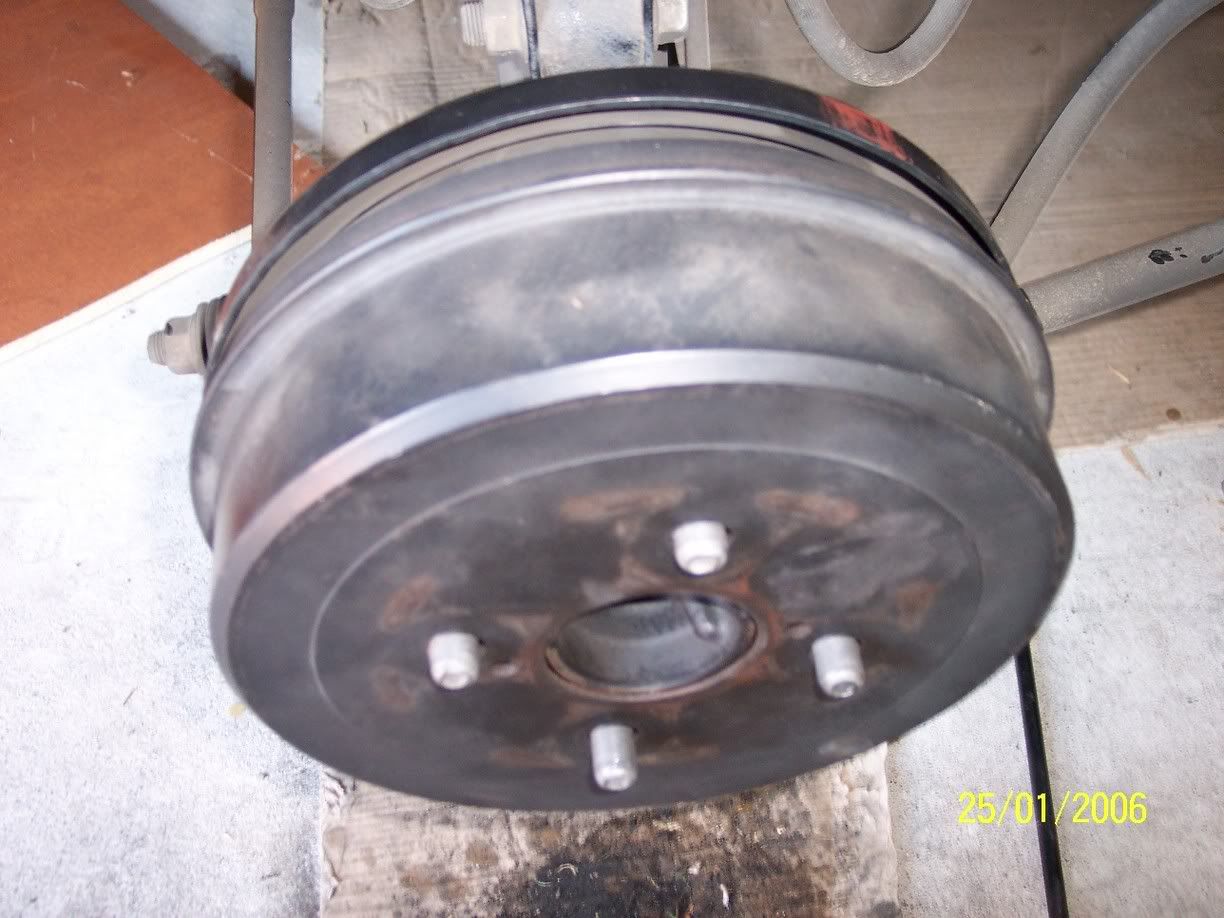 Remove stuck brake drum toyota