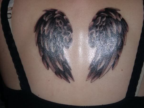 Angel wings tattoos for girls