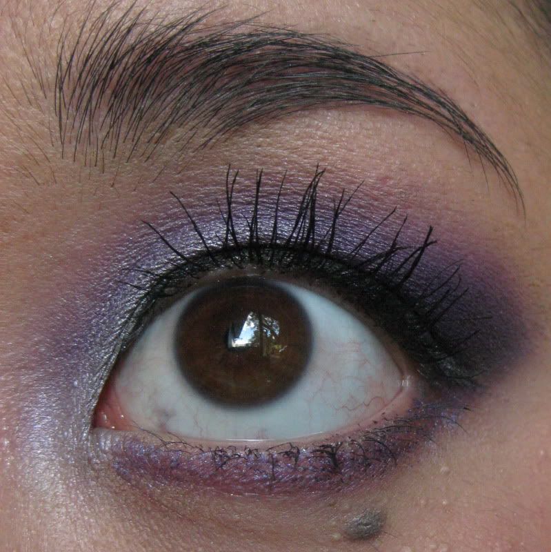 purple eye makeup tutorial. LA Kings Makeup Tutorial