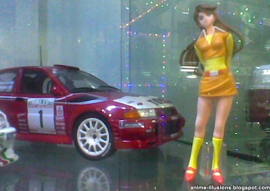 anime girl figure with rc cars