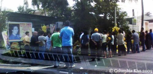 a scene outside the aquino household in times street