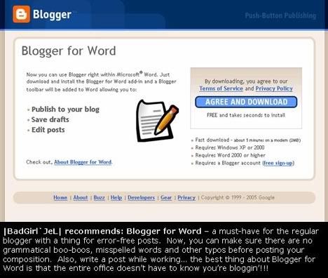 Blogger for Word