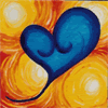 blueorangeheart.gif love heart icon image by landwish