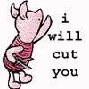 piglet i will cut you icon