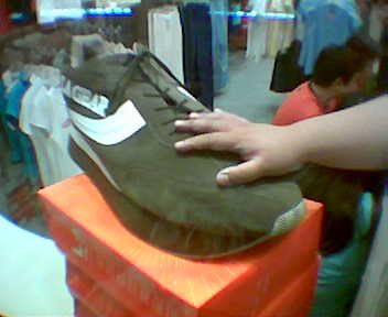 Giant shoe seen at L.A. Gear stores