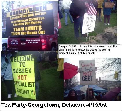 Georgetown Delaware tea party pic montage