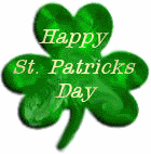 animated graphic - HAPPY ST PATRICKS DAY CLOVER