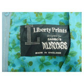 Liberty fabric Dollyrockers label