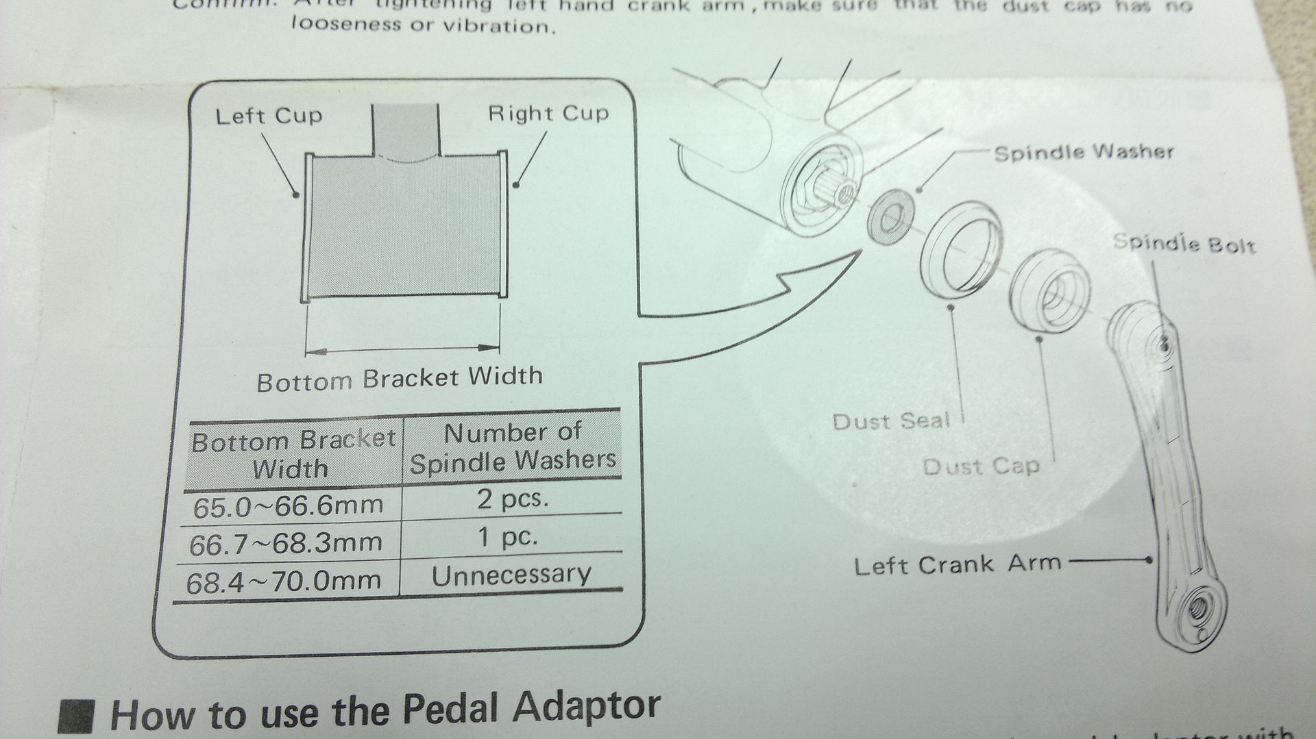 shimano crank diameter