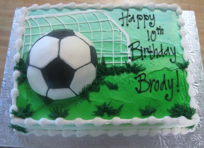 Soccer,birthday cake
