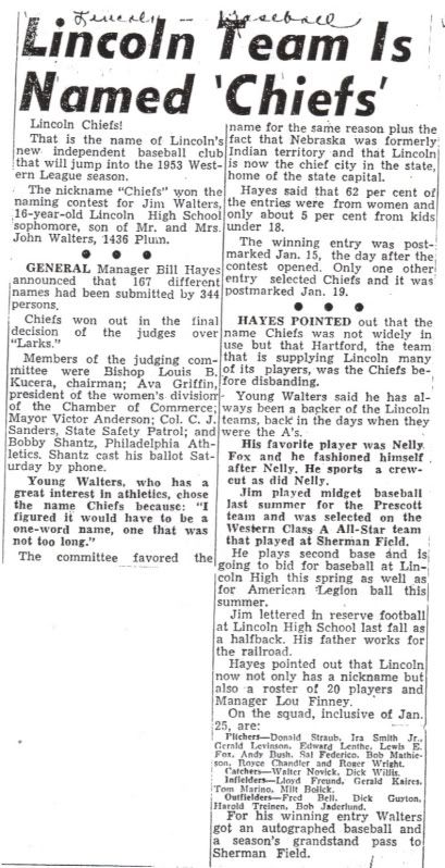 1953 Chiefs name origin-1