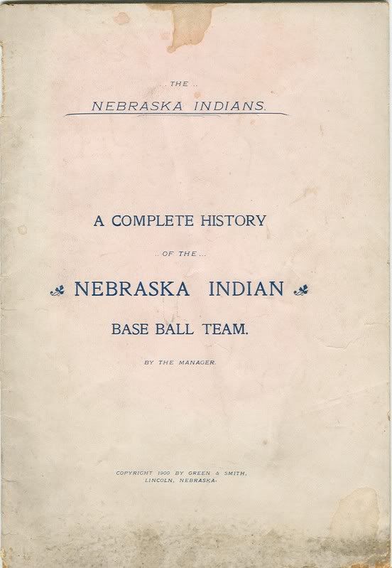1900 Nebraska Indians Book -A Complete History