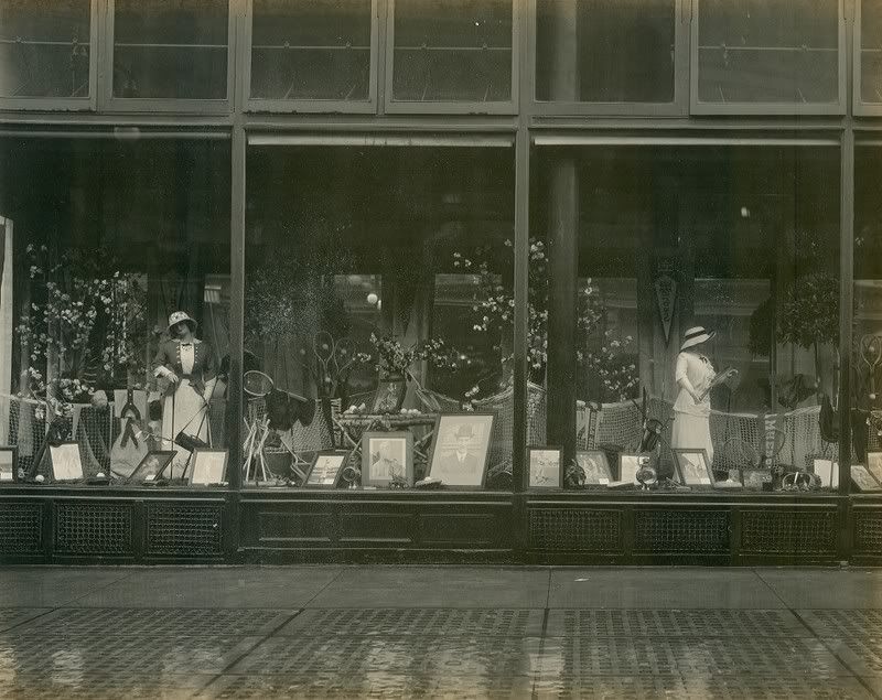 1910 Gimbel\'s Storefront Window with Cubs and A\'s Photos