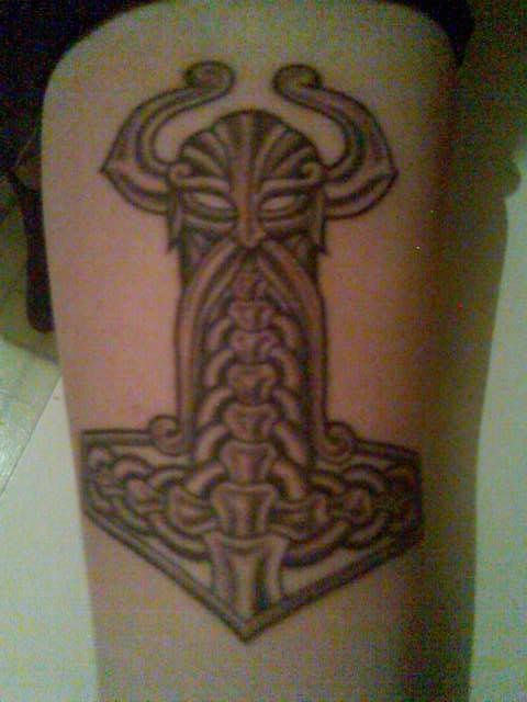 whole sleeve of Norse and