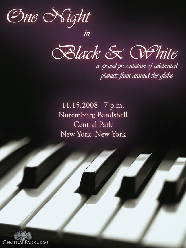 One Night in Black & White (piano poster)