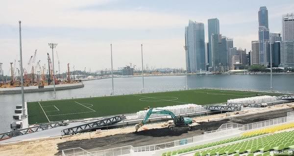 Estadio de Fútbol flotante en Singapur Estadio de Fútbol flotante en Singapur