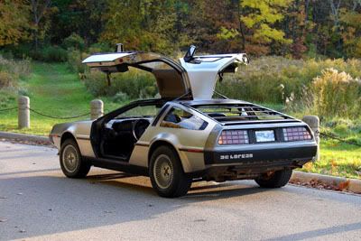 Warning: DeLorean in the sunset can cause blindness.