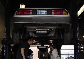 Yes, the DeLorean can fly. It just need a little help.