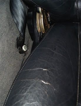 Close-up of the passenger seat