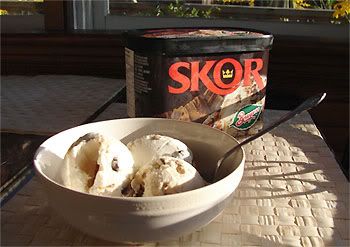 Skor ice cream comes it it's own one-time serving bowl/carton!