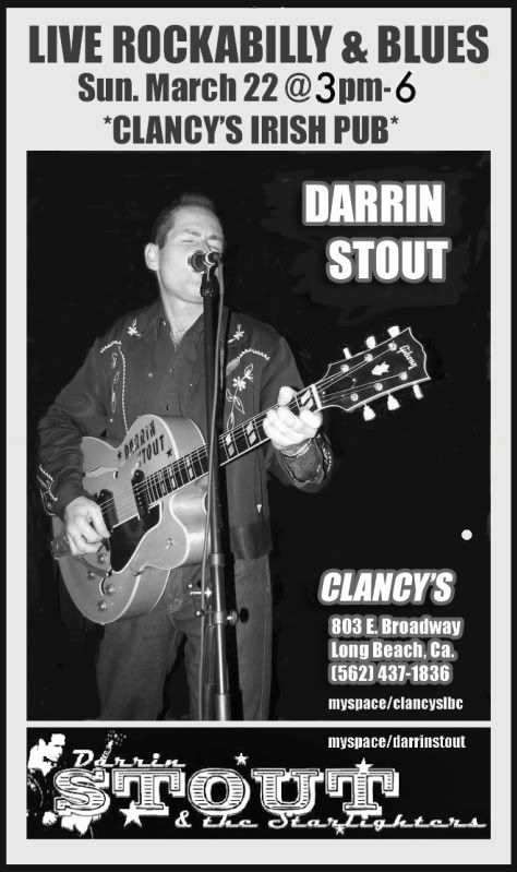 DARRIN STOUT / CLANCYS PUB Rockabilly Blues X