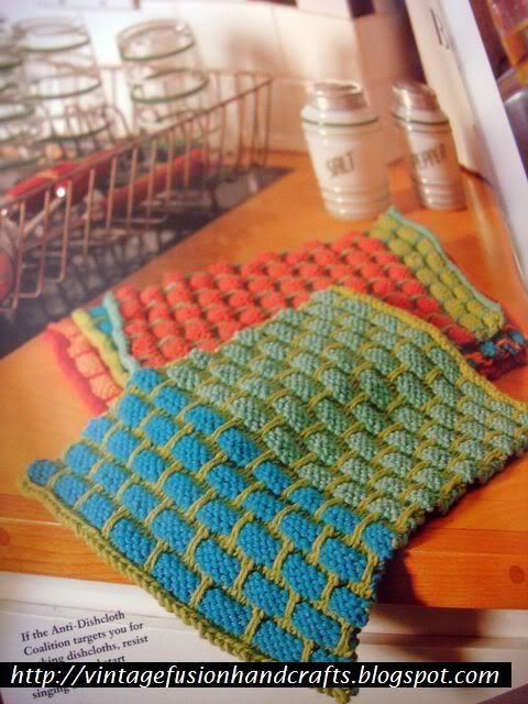 knitted honeycomb washcloth