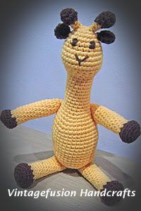 lion brand crocheted amigurumi toy giraffe singapore