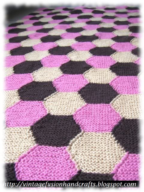 knitted hexagon lapghan for living room sofa