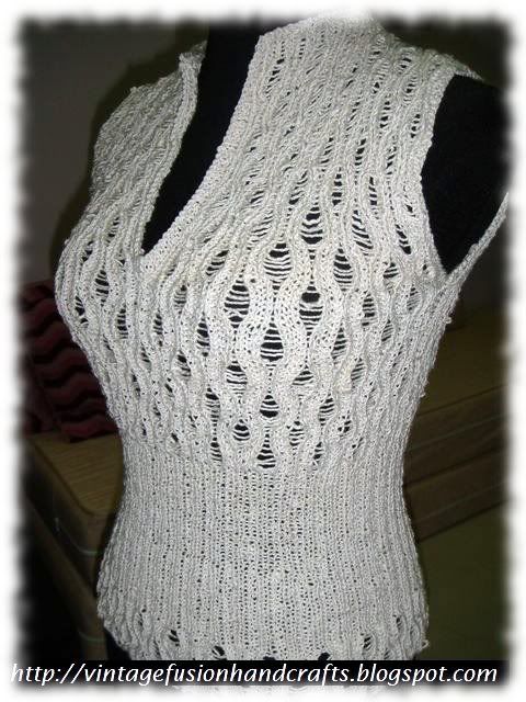 dropped stitch lace pattern knitting