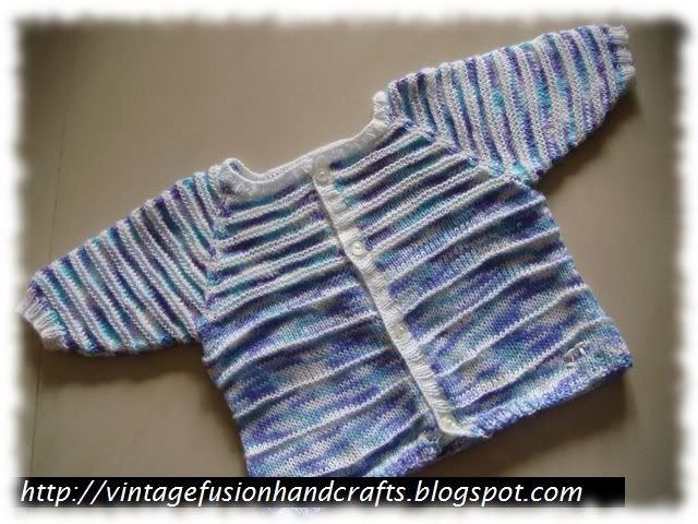 self design striped hand knitted baby cardigan with buttons for hot weather singapore