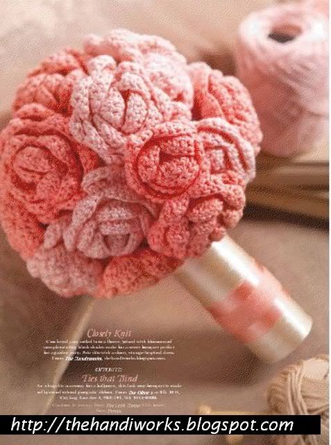 hand crochet bridal bouquet
