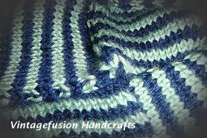 singapore entrelac knitting stripe pattern close up