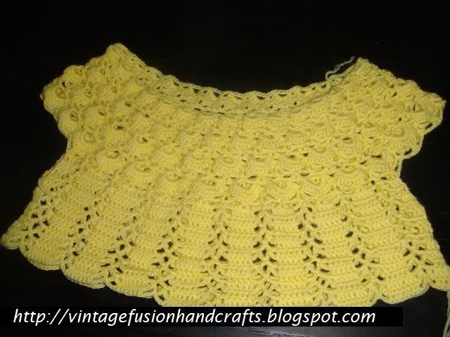 hand stitch round collared crochet sundress
