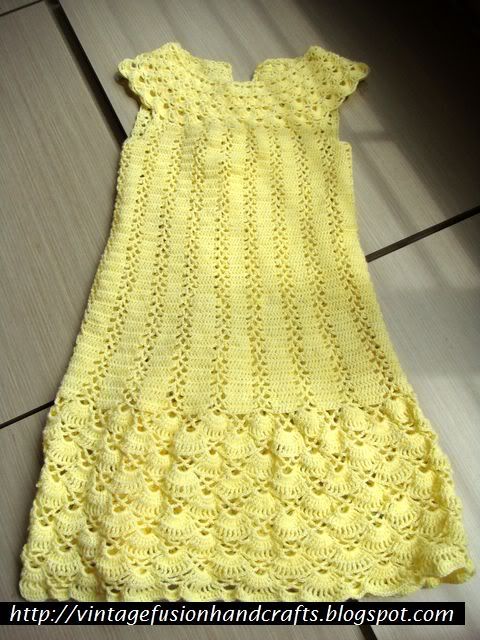 sunny crochet toddler girl dress
