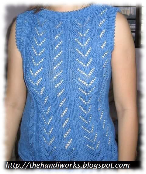 hand knitted ladies summer tank