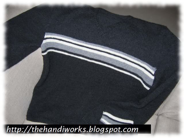 guy hand knitted stripe sweater