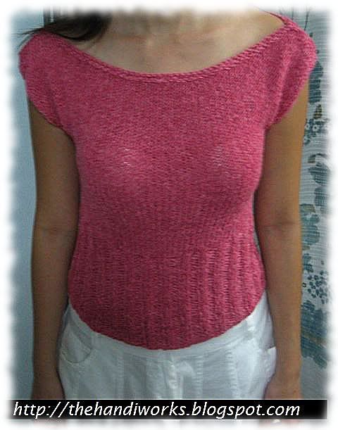 SG wide neck simple knitted top