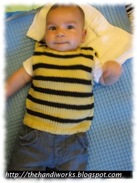 bee striped baby summer tank
